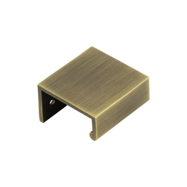 High quality image of Burlington - 50mm Antique Brass Angled Edge Pull Sku. BUR910AB