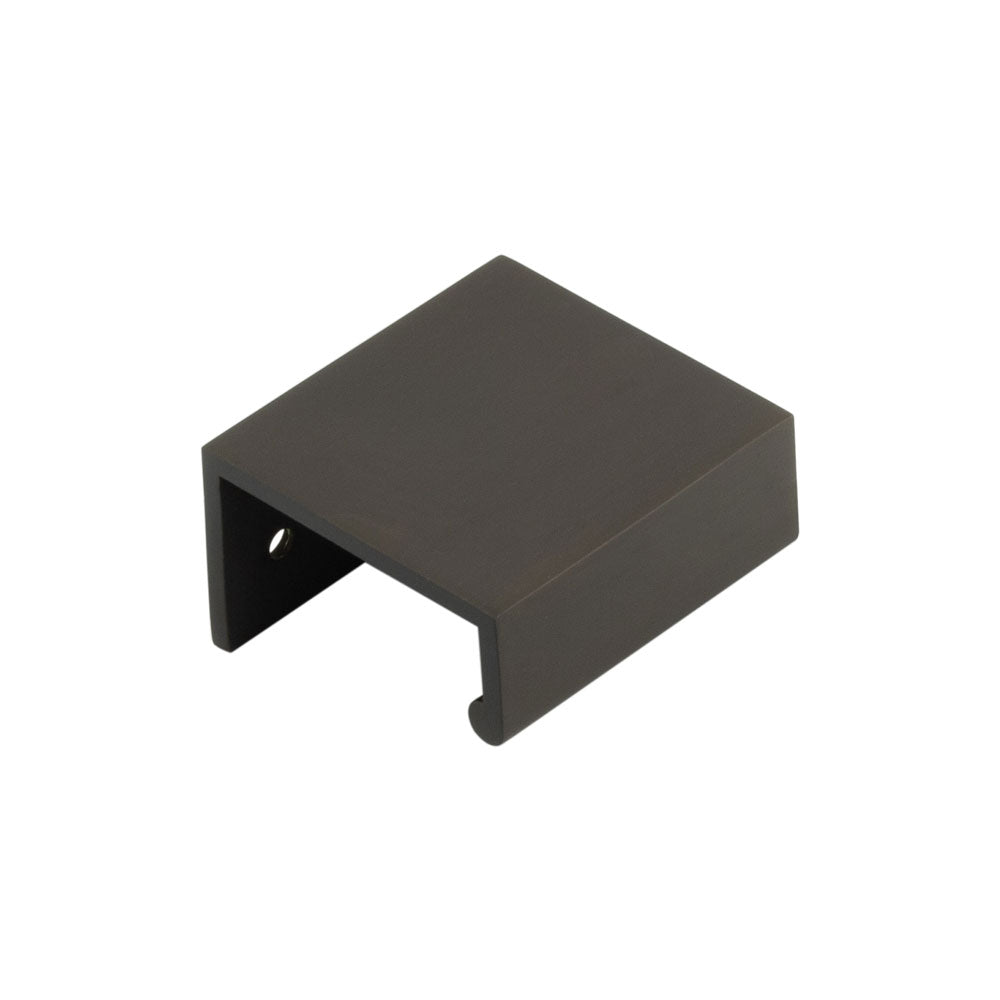 High quality image of Burlington - 50mm Dark Bronze Angled Edge Pull Sku. BUR910DB