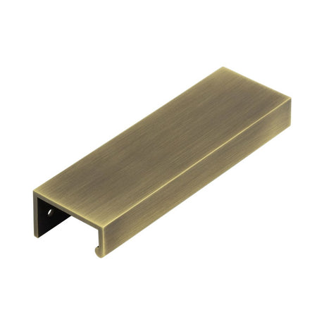 High quality image of Burlington - 150mm Antique Brass Angled Edge Pull Sku. BUR911AB