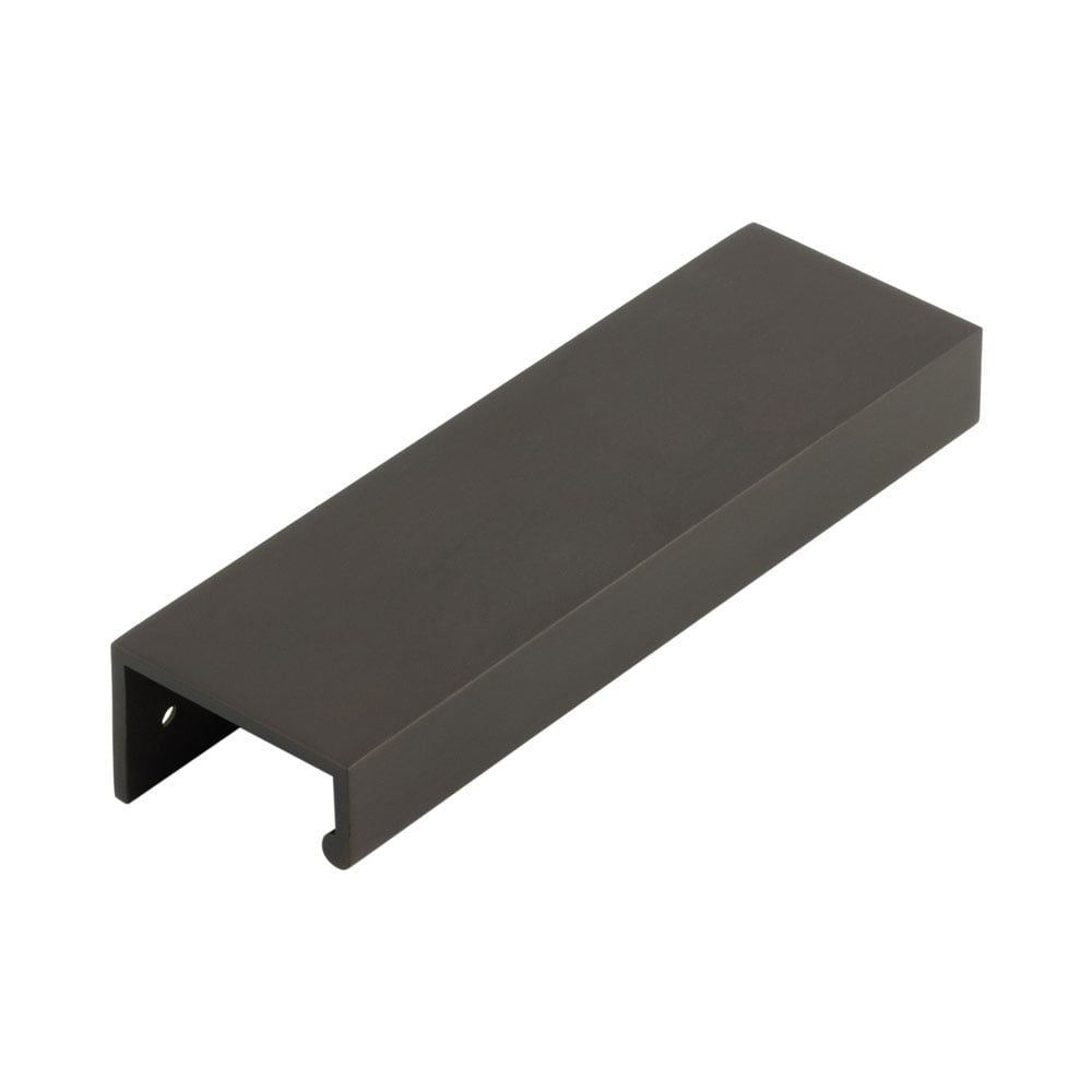High quality image of Burlington - 150mm Dark Bronze Angled Edge Pull Sku. BUR911DB