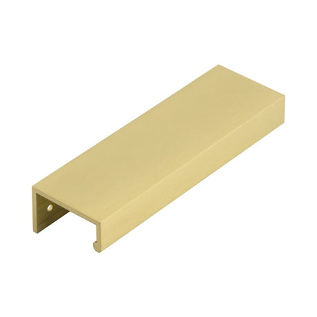 High quality image of Burlington - 150mm Satin Brass Angled Edge Pull Sku. BUR911SB
