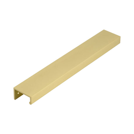 High quality image of Burlington - 300mm Satin Brass Angled Edge Pull Sku. BUR912SB