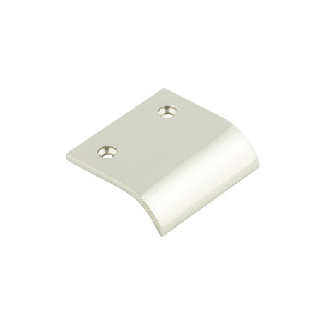 High quality image of Burlington - 50mm Polished Nickel Curved Edged Pull Sku. BUR920PN