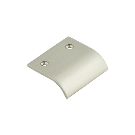 High quality image of Burlington - 50mm Satin Nickel Curved Edged Pull Sku. BUR920SN