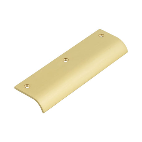 High quality image of Burlington - 150mm Satin Brass Curved Edge Pull Sku. BUR921SB