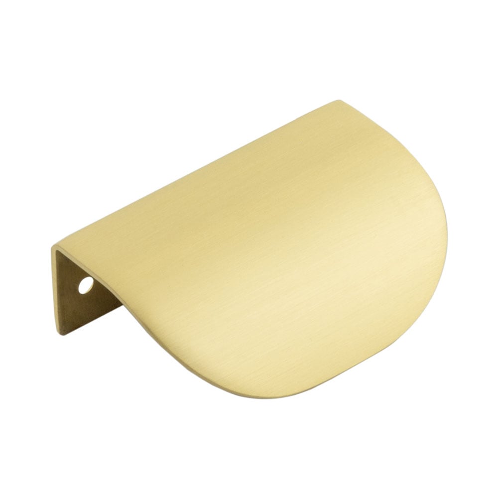 High quality image of Burlington - 75mm Satin Brass Arched Edge Pull Sku. BUR941SB