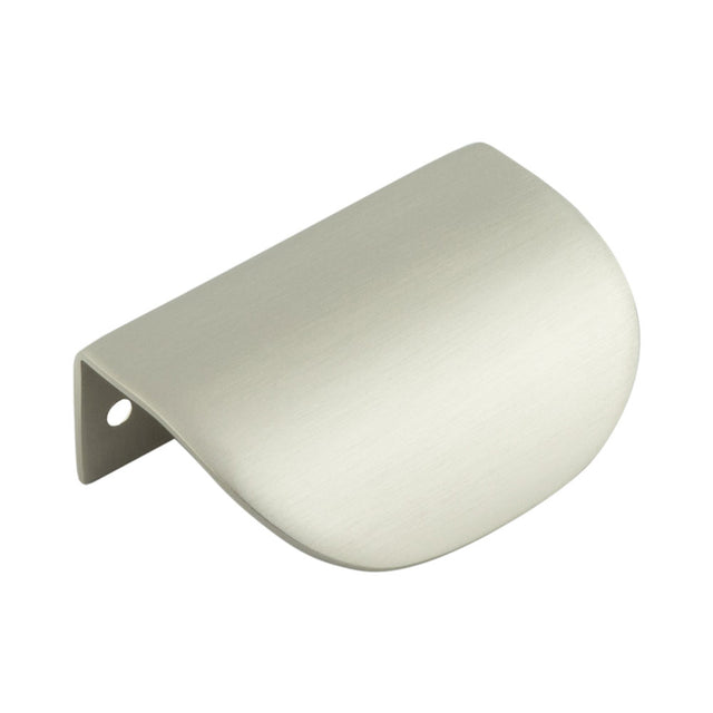 High quality image of Burlington - 75mm Satin Nickel Arched Edge Pull Sku. BUR941SN