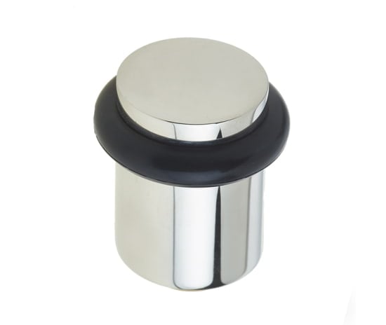 This is an image showing the Burlington - Floor mounted Door Stop - Polished Nickel available to order from Trade Door Handles in Kendal