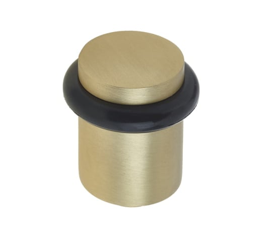 This is an image showing the Burlington - Floor mounted Door Stop - Satin Brass available to order from Trade Door Handles in Kendal