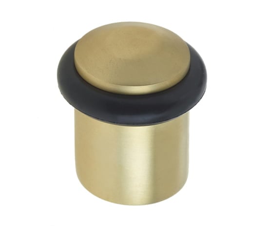 High quality image of Burlington - Chamfered Door Stops Satin Brass Sku. BUR961SB