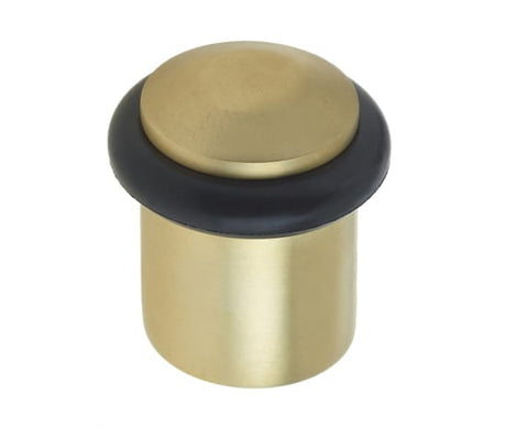 This is an image showing the Burlington - Floor mounted Door Stop - Satin Brass available to order from Trade Door Handles in Kendal