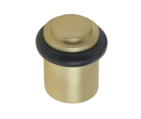 This is an image showing the Burlington - Floor mounted Door Stop - Satin Brass available to order from Trade Door Handles in Kendal