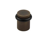 High quality image of Burlington - Knurled Floor Mounted Doorstops 40mm Dia Antique Brass Sku. BUR964AB