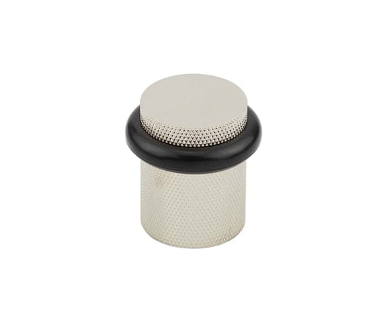 High quality image of Burlington - Knurled Floor Mounted Doorstops 40mm Dia Polished Nickel Sku. BUR964PN