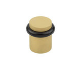 High quality image of Burlington - Knurled Floor Mounted Doorstops 40mm Dia Satin Brass Sku. BUR964SB