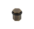 High quality image of Burlington - Hexagonal Floor Mounted Doorstops Antique Brass Sku. BUR965AB