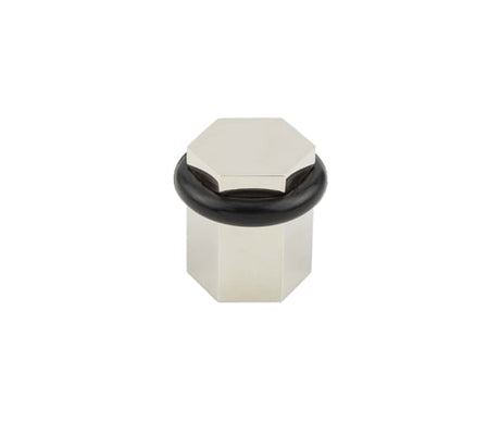 High quality image of Burlington - Hexagonal Floor Mounted Doorstops Polished Nickel Sku. BUR965PN