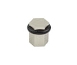 High quality image of Burlington - Hexagonal Floor Mounted Doorstops Satin Nickel Sku. BUR965SN