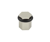 High quality image of Burlington - Hexagonal Floor Mounted Doorstops Satin Nickel Sku. BUR965SN