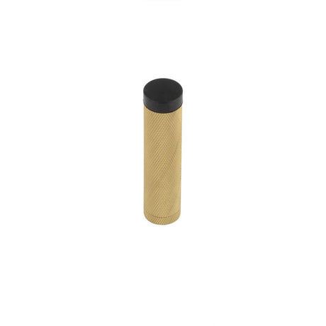 High quality image of Burlington - Knurled Wall Mounted Doorstops No Rose Satin Brass Sku. BUR968SB