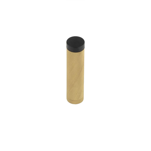 High quality image of Burlington - Knurled Wall Mounted Doorstops No Rose Satin Brass Sku. BUR968SB