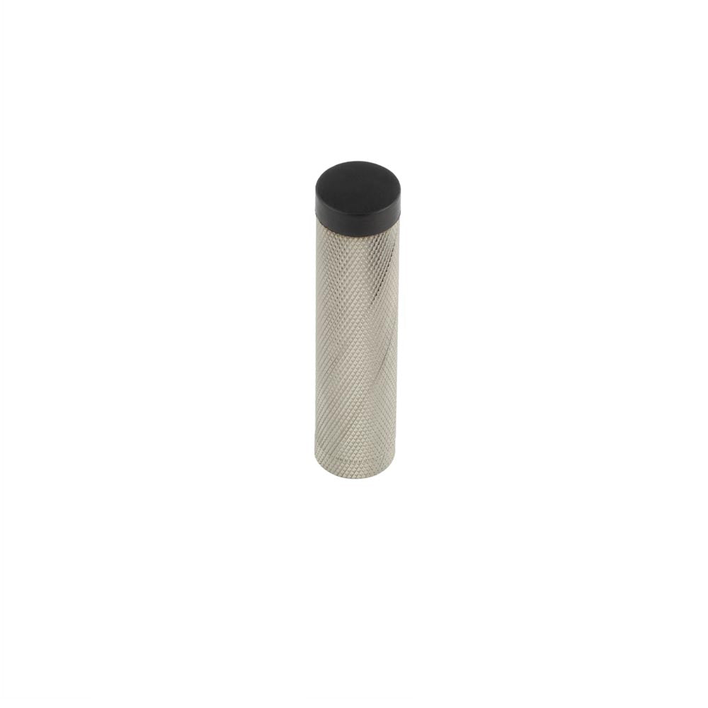 High quality image of Burlington - Knurled Wall Mounted Doorstops No Rose Satin Nickel Sku. BUR968SN