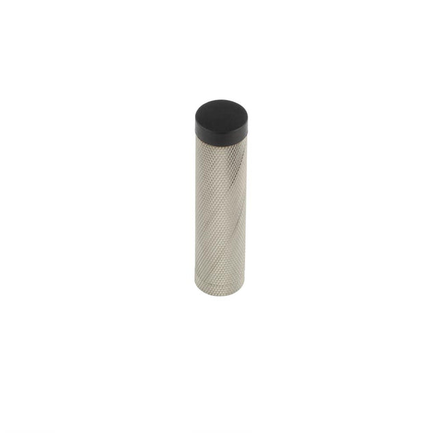 High quality image of Burlington - Knurled Wall Mounted Doorstops No Rose Satin Nickel Sku. BUR968SN