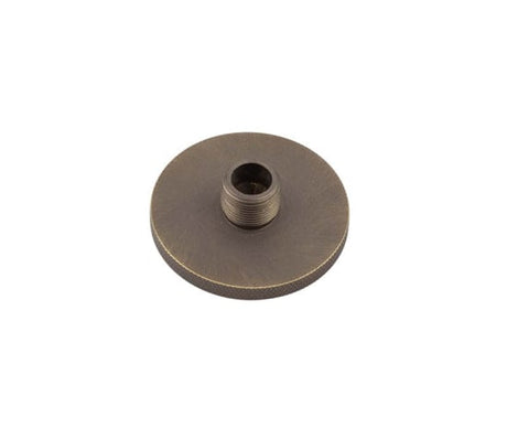 High quality image of Burlington - Knurled Bases to Suit Wall Mounted Doorstops 50mm Dia Antique Brass Sku. BUR969AB