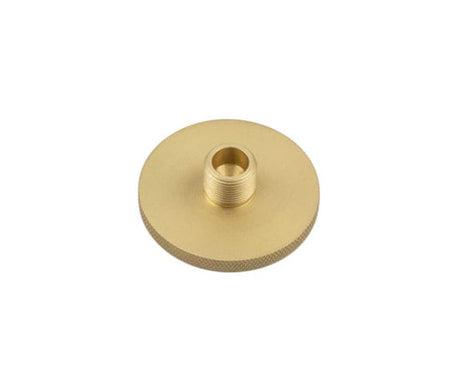 High quality image of Burlington - Knurled Bases to Suit Wall Mounted Doorstops 50mm Dia Satin Brass Sku. BUR969SB