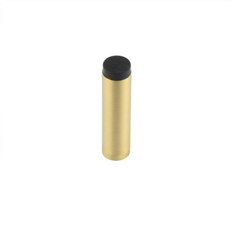 This is an image showing the Burlington - Wall mounted door stop 76mm - Satin Brass available to order from Trade Door Handles in Kendal