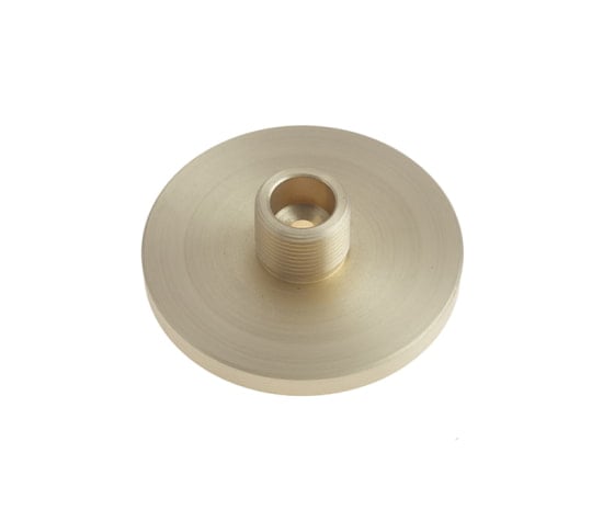 This is an image showing the Burlington - Plain door stop base - Satin Brass available to order from Trade Door Handles in Kendal