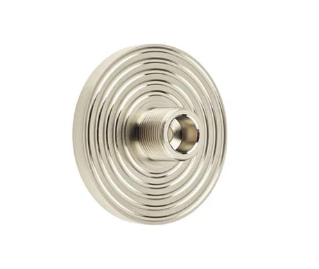 This is an image showing the Burlington - Reeded door stop base - Satin Nickel available to order from Trade Door Handles in Kendal