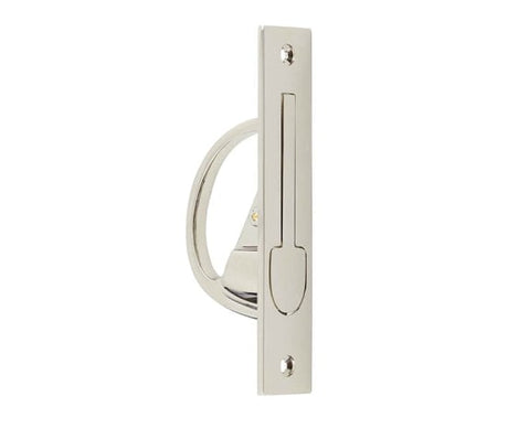 Frelan Hardware Door Furniture Polished Nickel / Door Edge Pull / Rectangular Burlington - 130x25mm PN Flush edge handle