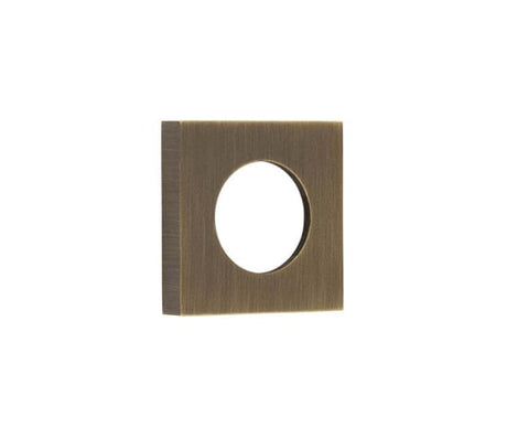 Frelan Hardware Door Furniture Antique Brass / Outer Rose Burlington - 52x52mm AB plain square outer rose for levers and t&r