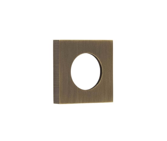 Frelan Hardware Door Furniture Antique Brass / Outer Rose Burlington - 52x52mm AB plain square outer rose for levers and t&r