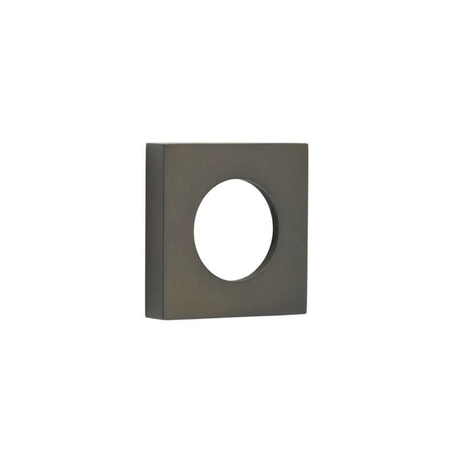 Frelan Hardware Door Furniture Dark Bronze / Outer Rose Burlington - 52x52mm DB plain square outer rose for levers and t&r