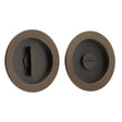 Frelan Hardware Door Furniture Dark Bronze / Flush Pull / Round Burlington - 65x12x3mm DB round concealed WC flush pull set