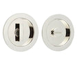 Frelan Hardware Door Furniture Polished Nickel / Flush Pull / Round Burlington - 65x12x3mm PN round concealed WC flush pull set