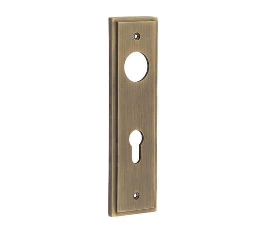 Frelan Hardware Locks & Latches Antique Brass / Lock & Latch Plates Burlington - Din Euro Profile Lock Plate Choices