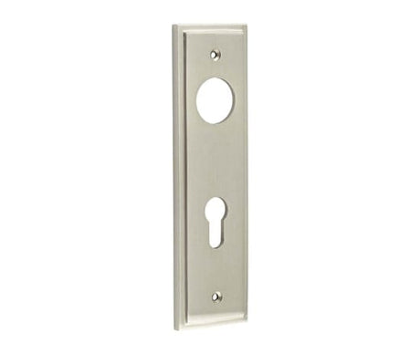 Frelan Hardware Locks & Latches Satin Nickel / Lock & Latch Plates Burlington - Din Euro Profile Lock Plate Choices