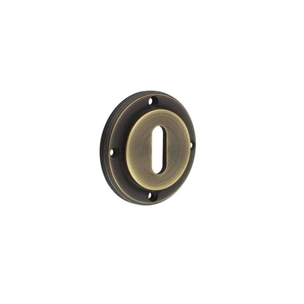 Frelan Hardware Door Furniture Antique Brass / Mortice Key Profile Escutcheons Burlington - inner escutcheon std keyway - Antique Brass