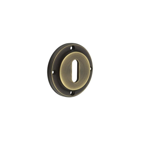Frelan Hardware Door Furniture Antique Brass / Mortice Key Profile Escutcheons Burlington - inner escutcheon std keyway - Antique Brass
