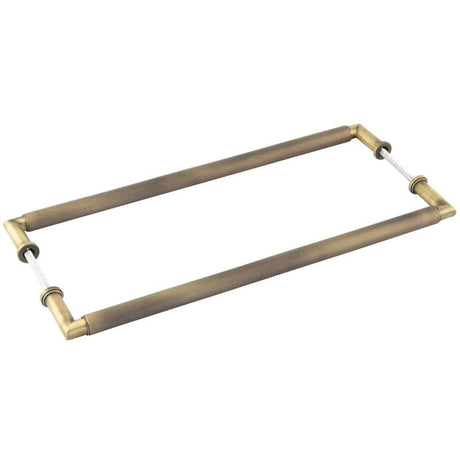 Frelan Hardware Door Furniture Antique Brass / Back to Back Fixing Pack Burlington - Piccadilly AB Pull Handle 425 x 20mm B2B Fixing
