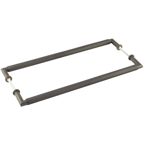 Frelan Hardware Door Furniture Dark Bronze / Back to Back Fixing Pack Burlington - Piccadilly DB Pull Handle 425 x 20mm B2B Fixing