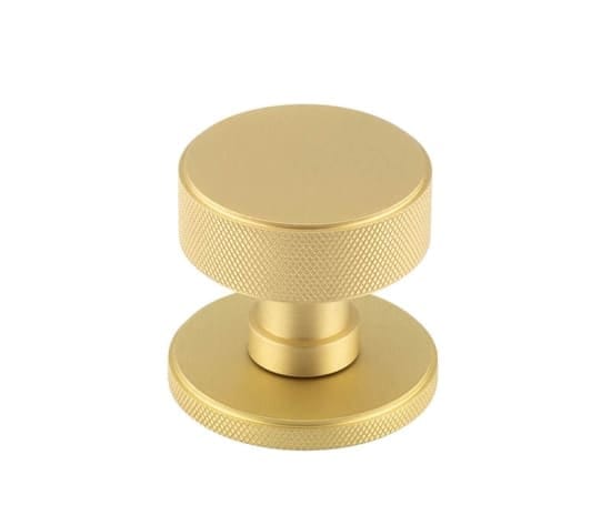 Frelan Hardware Door Furniture Satin Brass / Mortice Knobs Burlington - Satin Brass Westbourne Knurled Mortice Door Handles