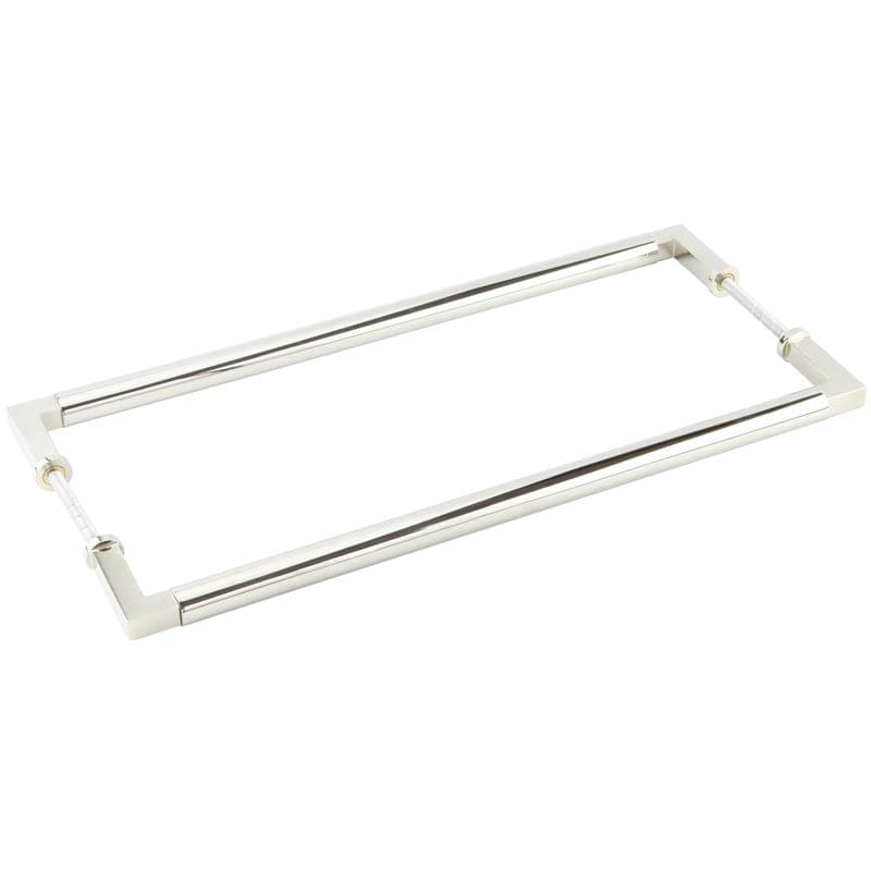 Frelan Hardware Door Furniture Polished Nickel / Back to Back Fixing Pack Burlington - Westminister PN Pull handle 425 x 20mm B2B Fixing