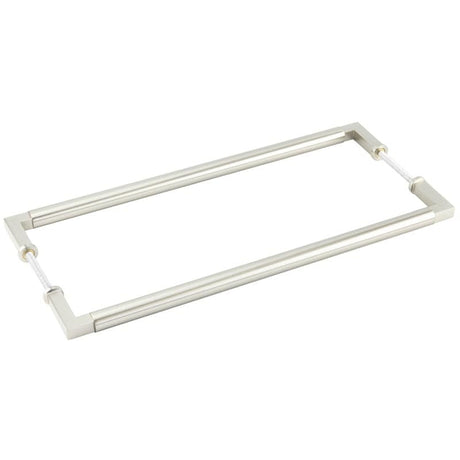 Frelan Hardware Door Furniture Satin Nickel / Back to Back Fixing Pack Burlington - Westminister SN Pull Handle 425 x 20mm B2B Fixing