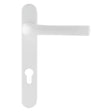 High quality image of Mila - Standard Security Door Handle 220mm White | Sku. bx050308 | Trade Door Handles.