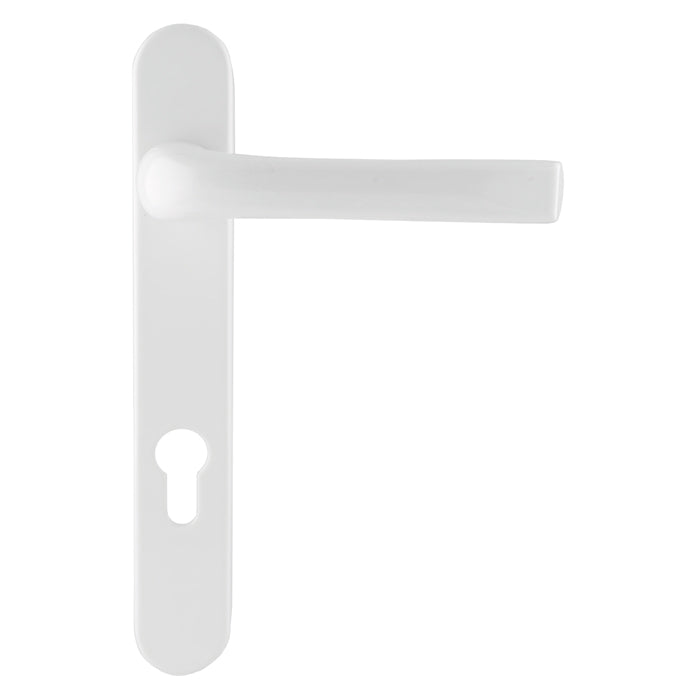 High quality image of Mila - Standard Security Door Handle 240mm White | Sku. bx050428 | Trade Door Handles.