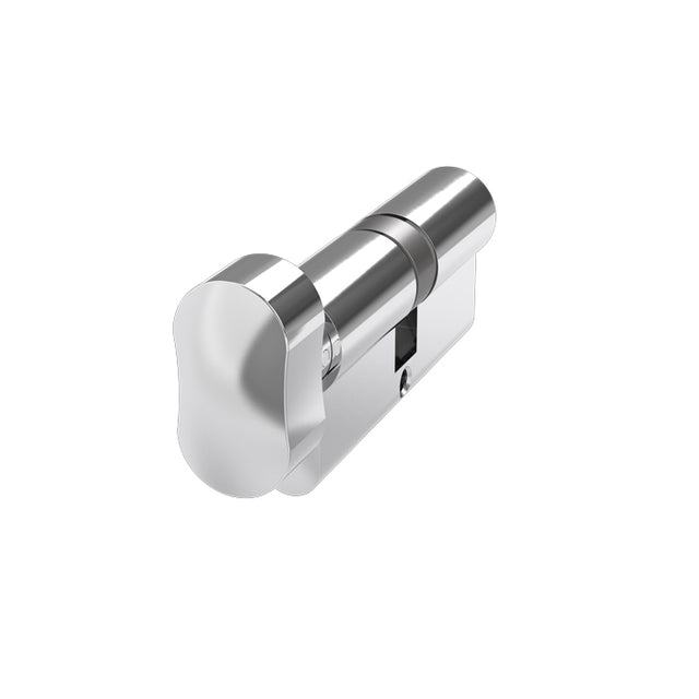 High quality image of Mila - Standard Security Euro Cylinder Thumbturn 45/45 - Polished Chrome | Sku. bx4545etpcm6 | Trade Door Handles.